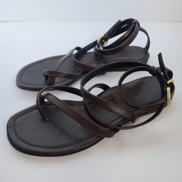 Marion Parke | Harvey Strappy Sandals in Chocolate Brown Lux Calf Size 7 - Picture 7 of 15
